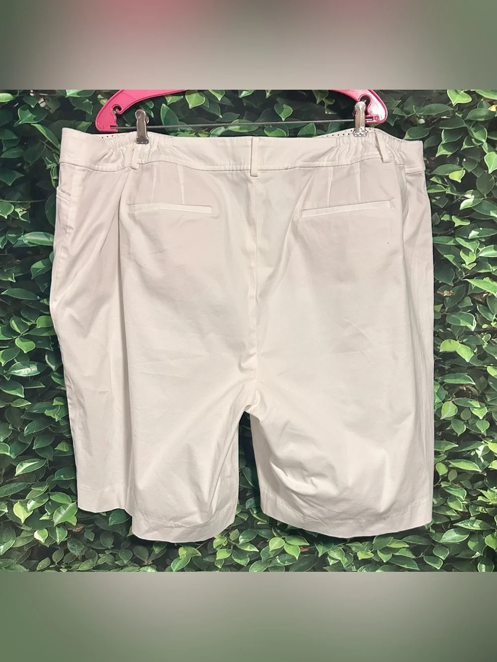 Talbots Perfect Shorts Cotton White Pockets Womens Plus 24W